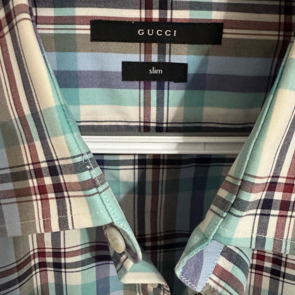 Gucci Men's Multicolor Plaid Shirt